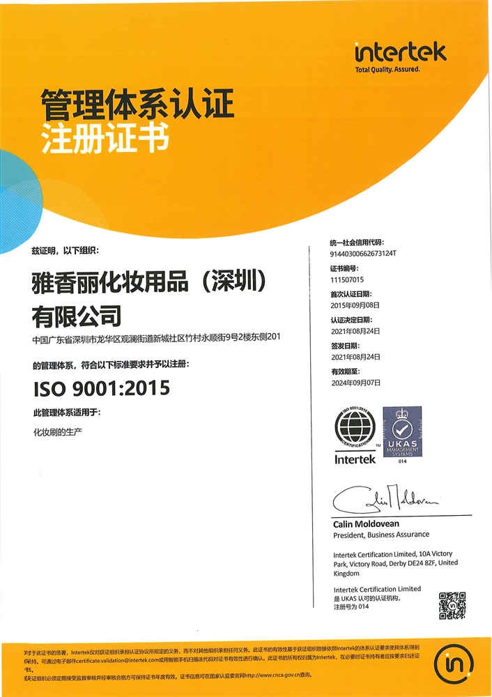 ISO9001：2015 中文